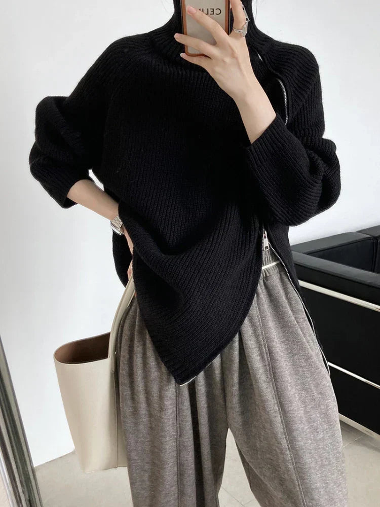 Women's Zip-up Sweater Vest Clara, view 7 - Elena Harper