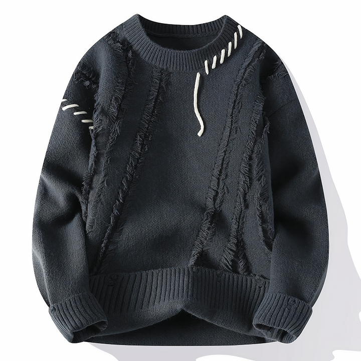 Patchwork Men's Sweater Jasper, view 6 - Elena Harper