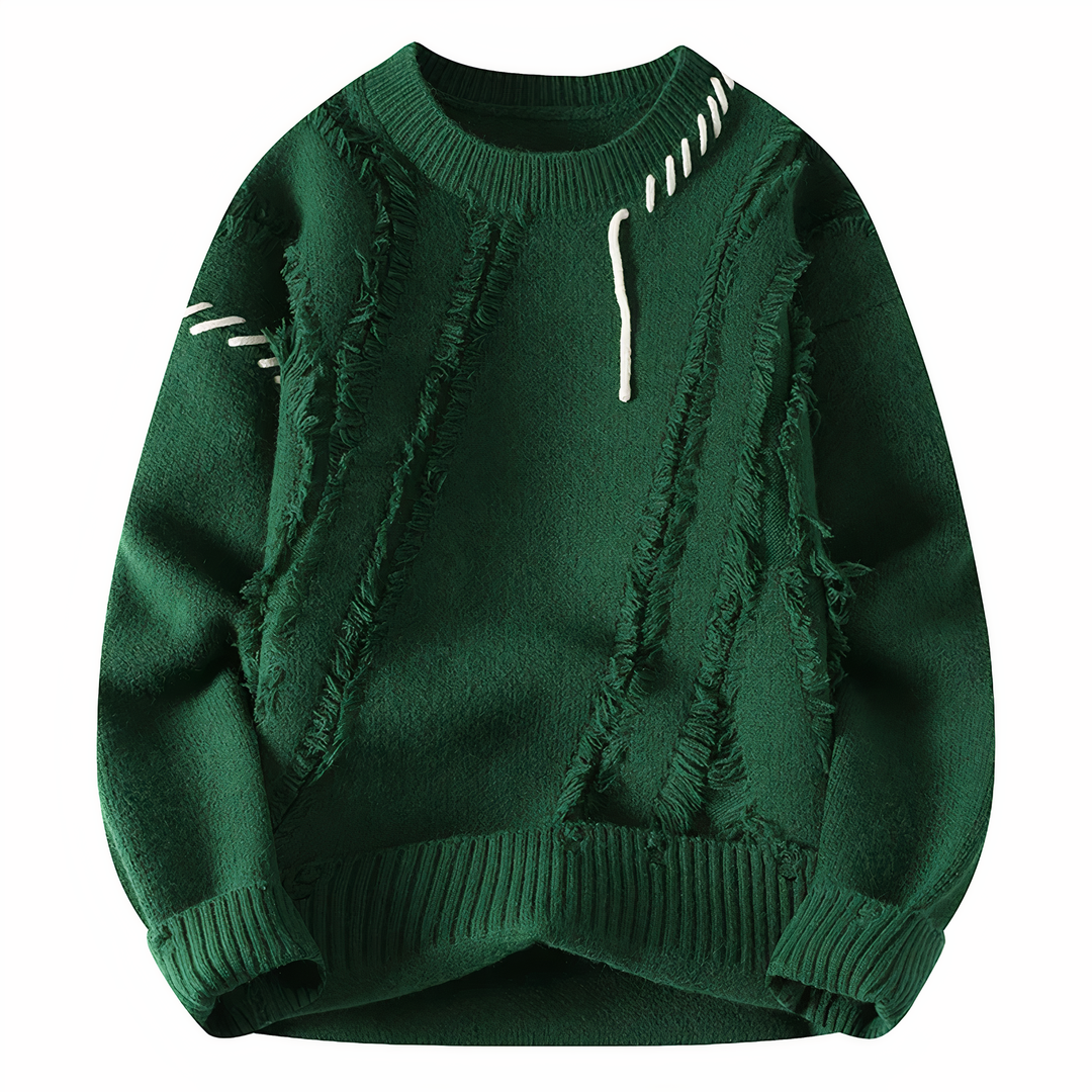 Patchwork Men's Sweater Jasper, view 7 - Elena Harper