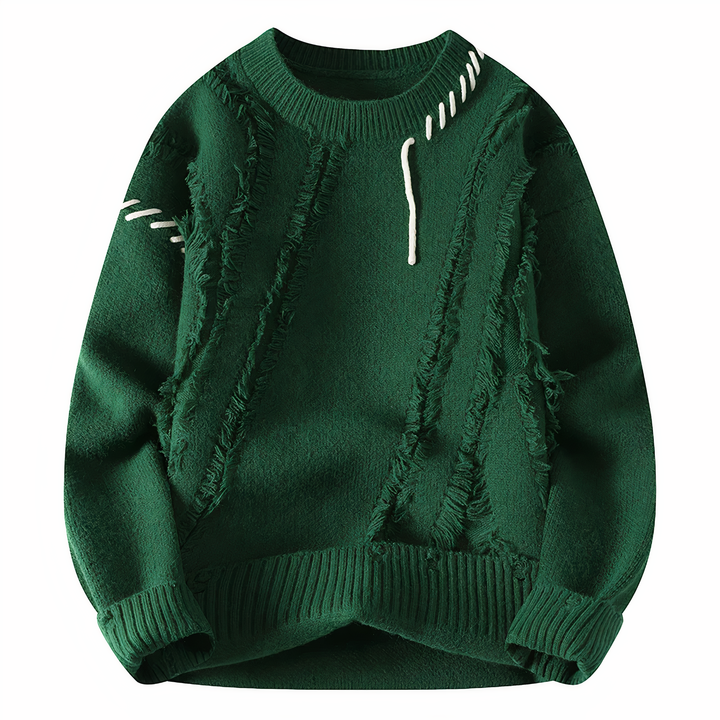 Patchwork Men's Sweater Jasper, view 7 - Elena Harper