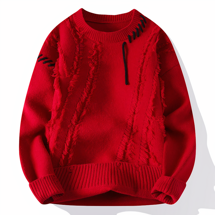 Patchwork Men's Sweater Jasper, view 8 - Elena Harper