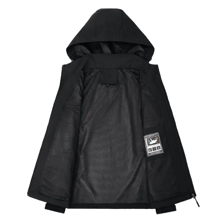 Men's Lightweight Hooded Rain Jacket - Weatherproof & Reflective