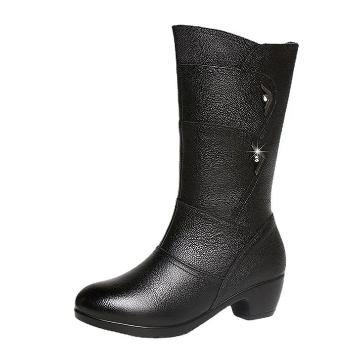 Geox | Mid-calf boots with wide heel and elegant design