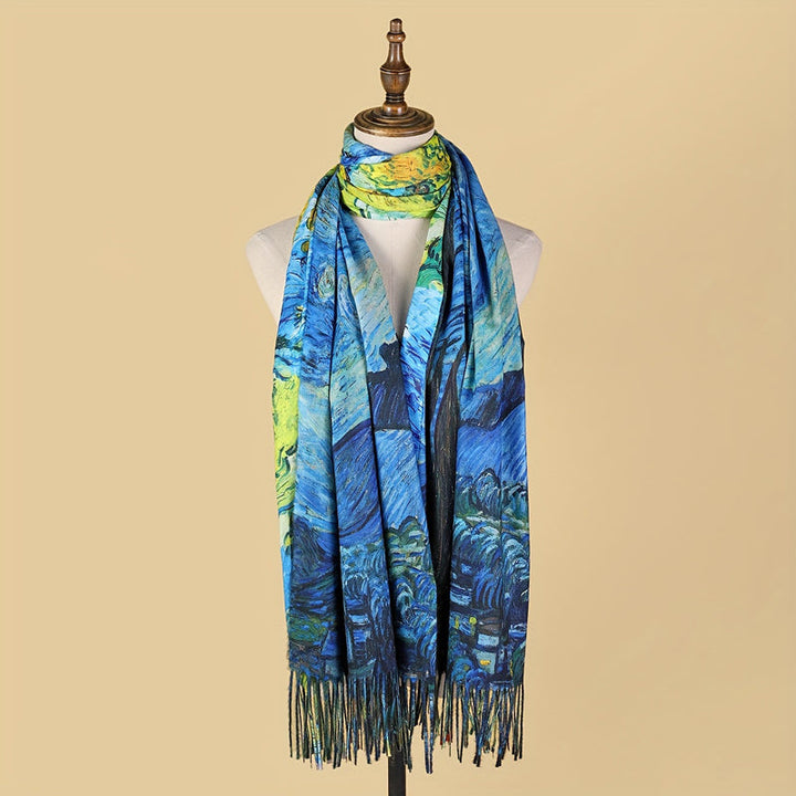 Vintage Abstract Print Scarf