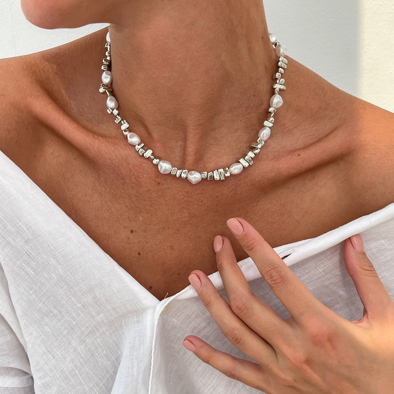 Bohemian Pearl Necklace, view 8 - Elena Harper