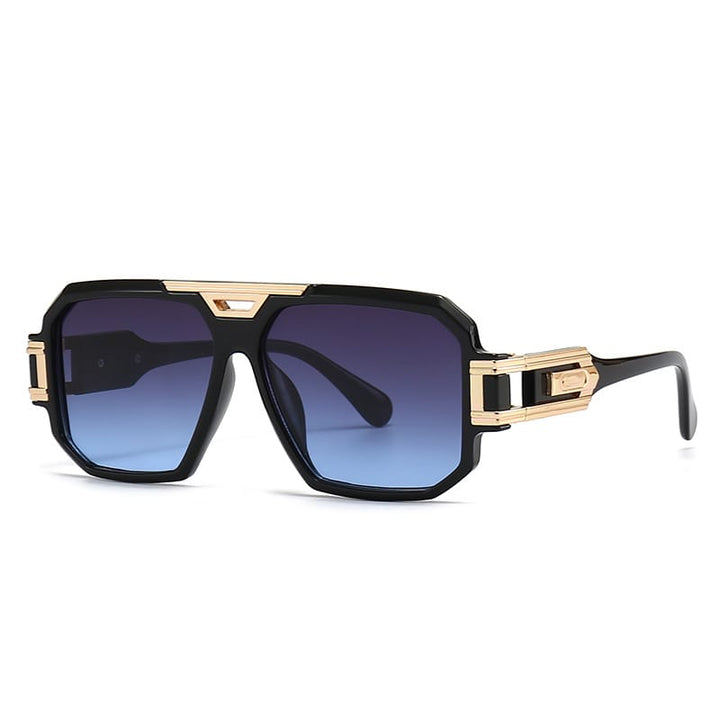 Lunavex Sunglasses with Striking Square Gradient, view 3 - Elena Harper