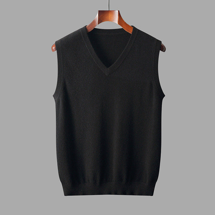 Men's Merino Wool Blend V-Neck Gilet