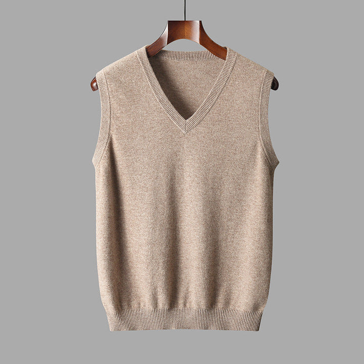 Men's Merino Wool Blend V-Neck Gilet
