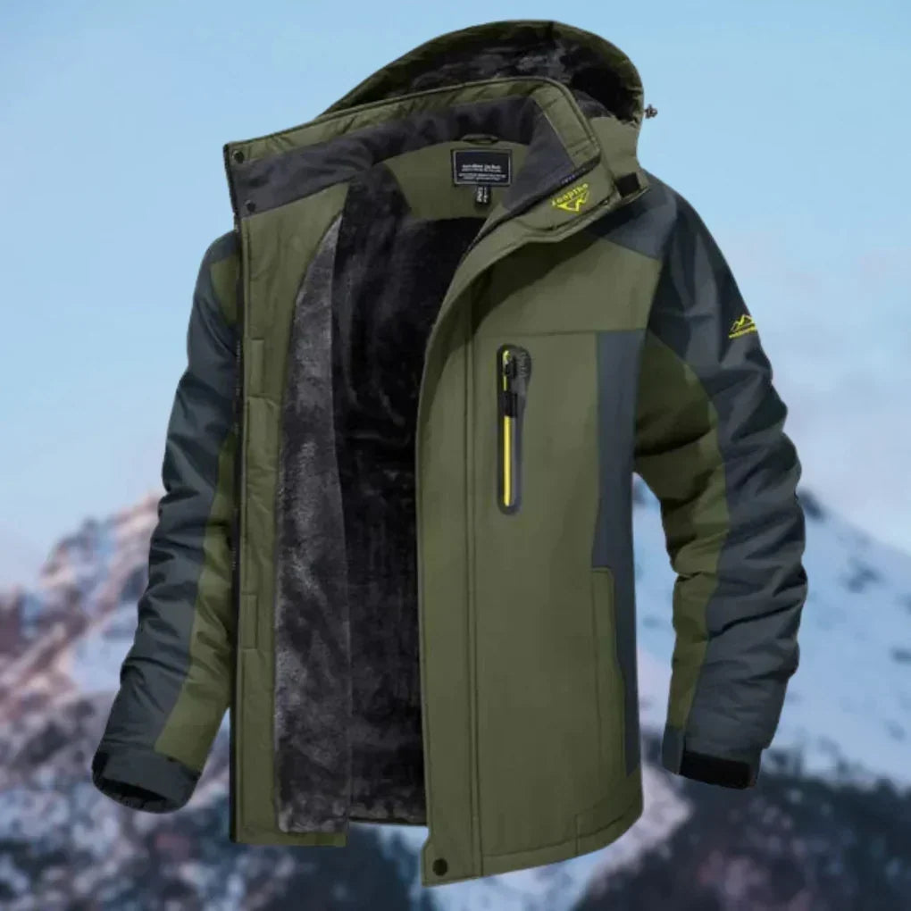 Men's Winter Jacket Water-Repellent with Fleece Lining
