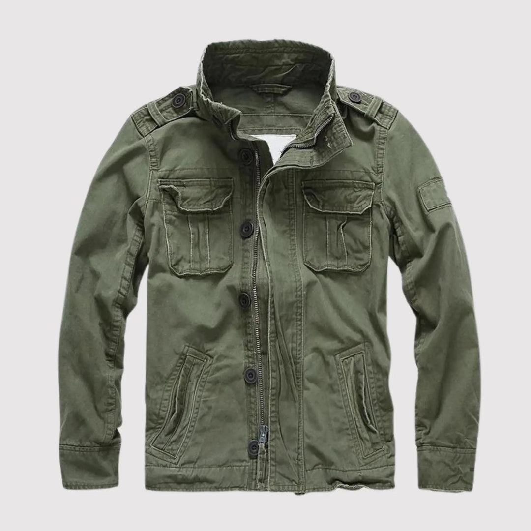 Classic Long Sleeve Jacket for Men with Pockets