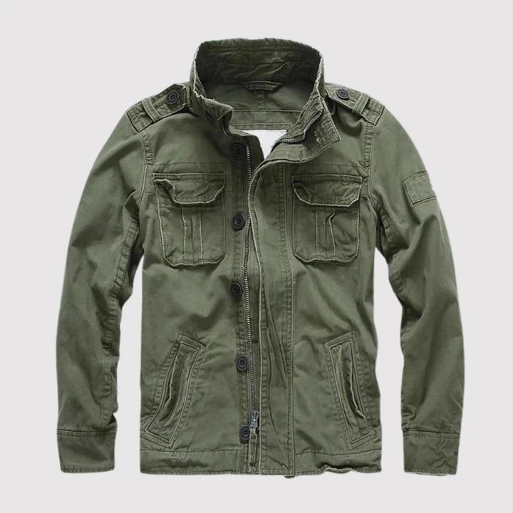 Classic Long Sleeve Jacket for Men with Pockets