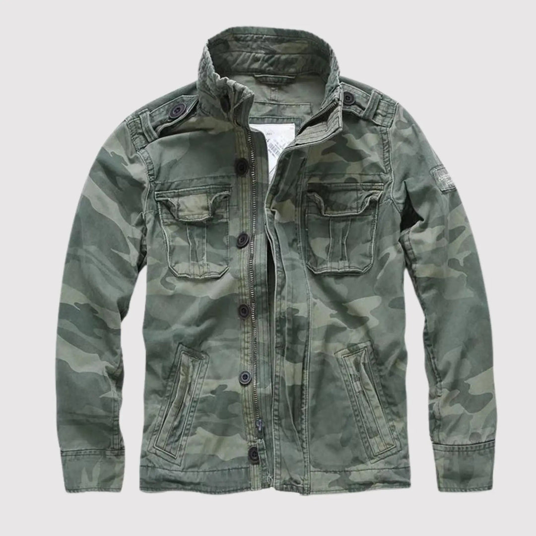 Classic Long Sleeve Jacket for Men with Pockets