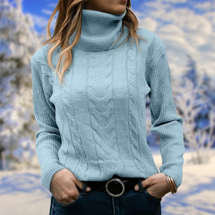 Women's Elegant Turtleneck Jumper - Soft, Warm & Flattering Pullover