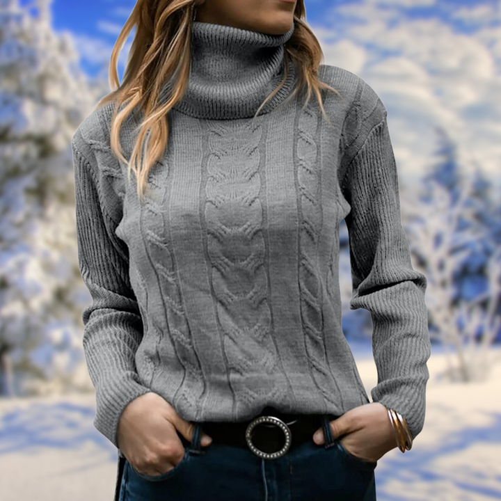 Women's Elegant Turtleneck Jumper - Soft, Warm & Flattering Pullover