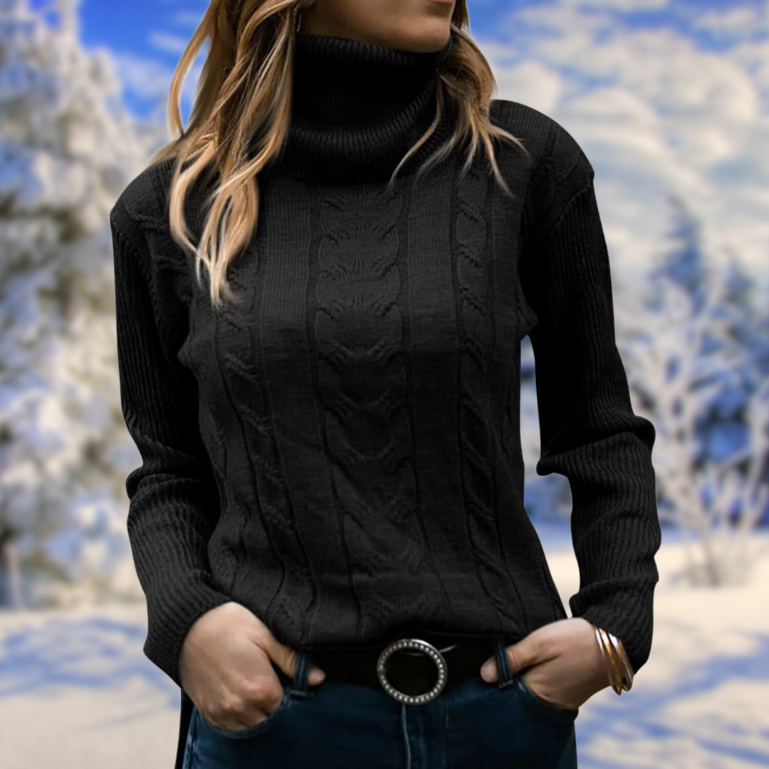 Women's Elegant Turtleneck Jumper - Soft, Warm & Flattering Pullover