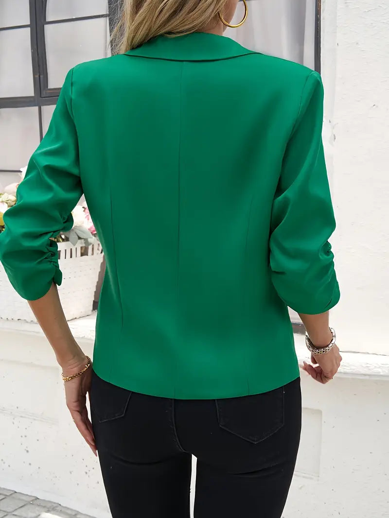 Deva™ | Blouse with draped three-quarter sleeves