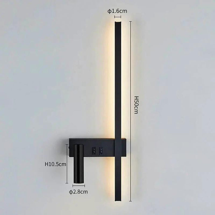 Adjustable LED Wall Lamp with Spot – Reading Light for Bedroom