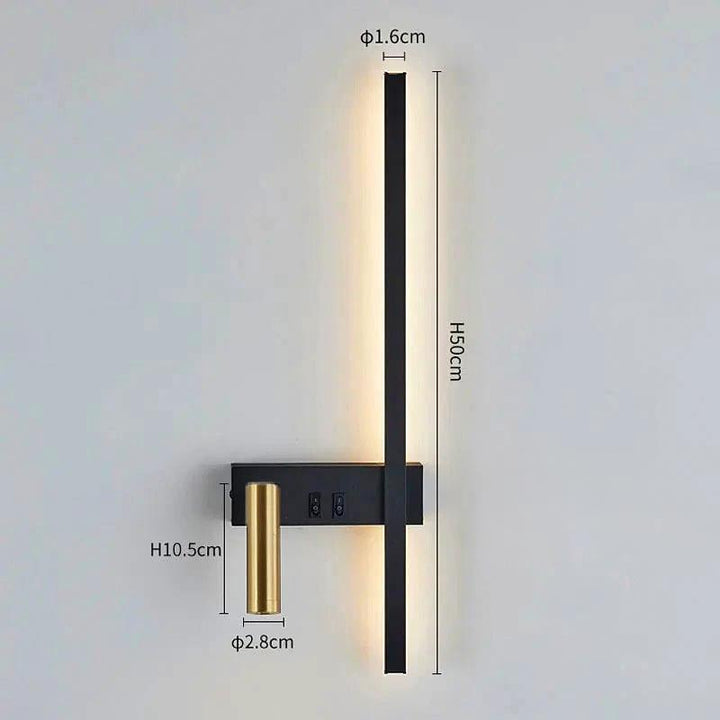 Adjustable LED Wall Lamp with Spot – Reading Light for Bedroom