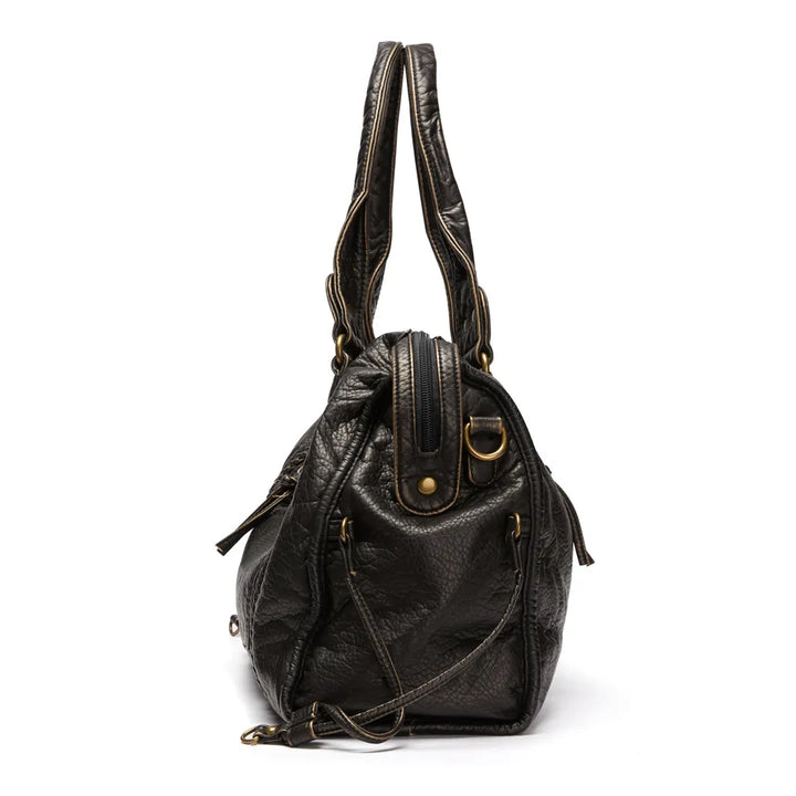 Black Élégance | Luxury Genuine Leather Handbag