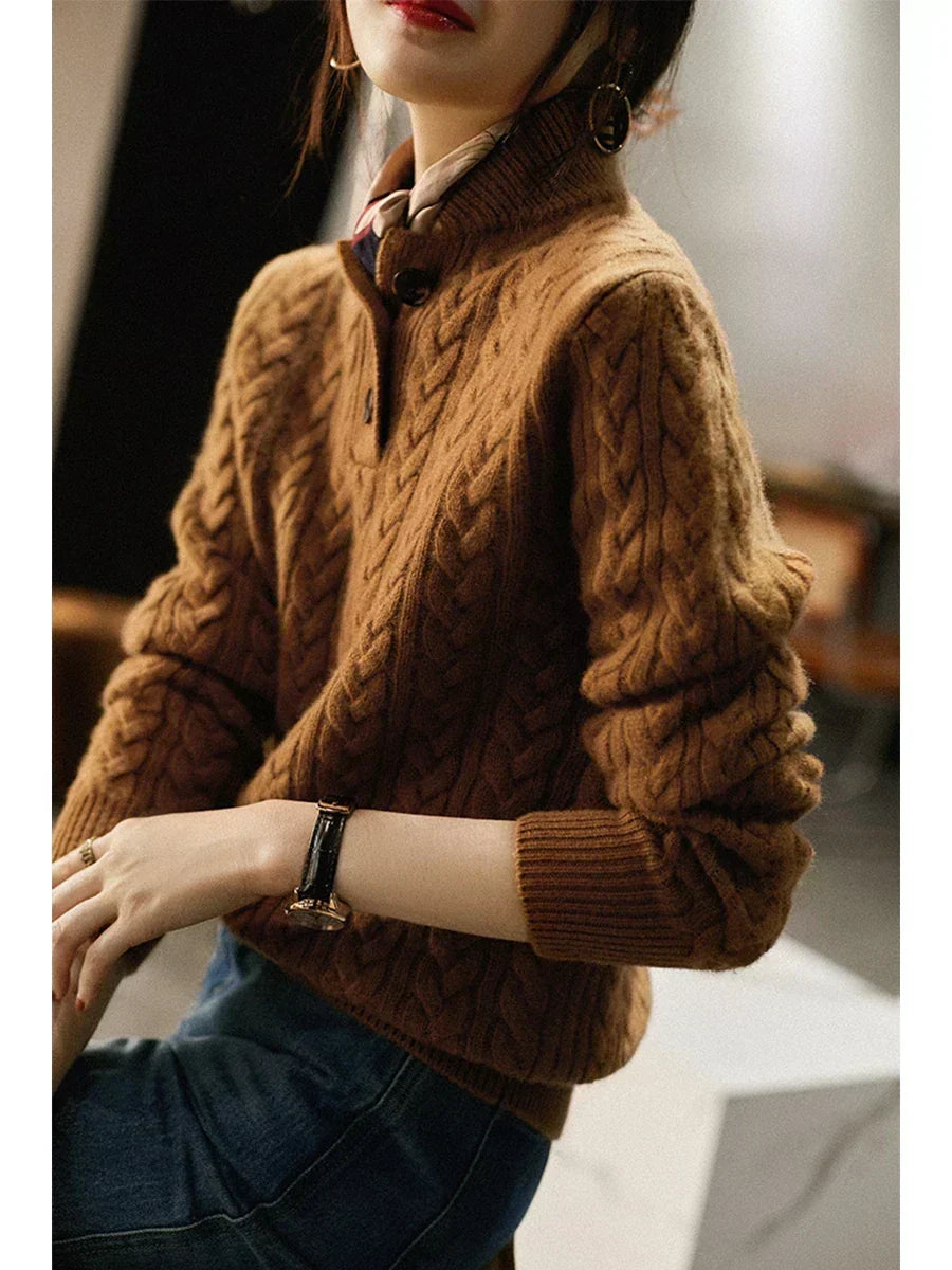 Arden Button-Up Sweater - Elena Harper