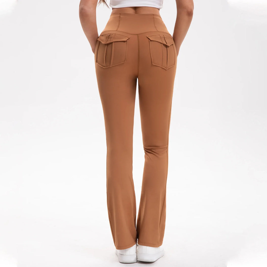 Gessica Elegant Flared Pants, view 3 - Elena Harper