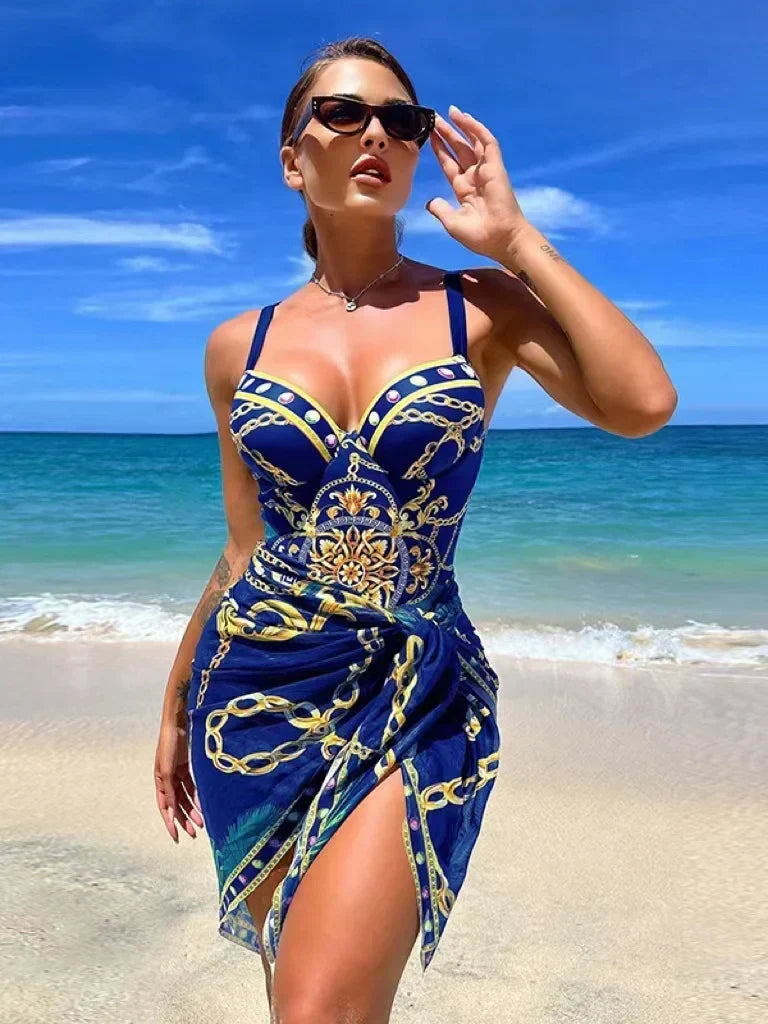 Women's Floral Push Up Bikini Swimsuit - Luxury Two Piece Swimwear