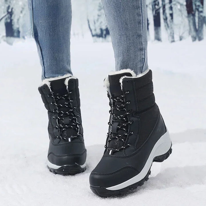 Women's Fur-Lined Platform Snow Boots Perrienne, view 2 - Elena Harper