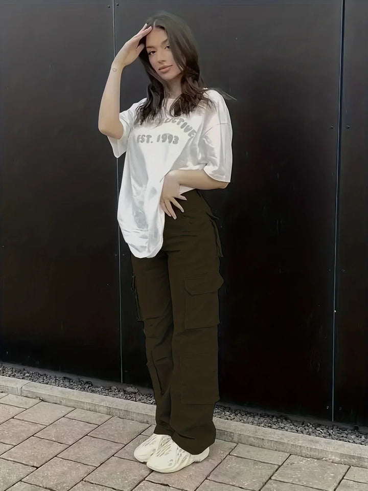 Mariselle Casual Utility Cargo Pants, view 7 - Elena Harper