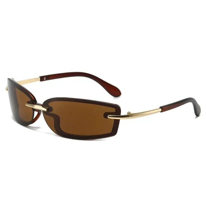 Linda Elegant Metallic Sunglasses, view 4 - Elena Harper