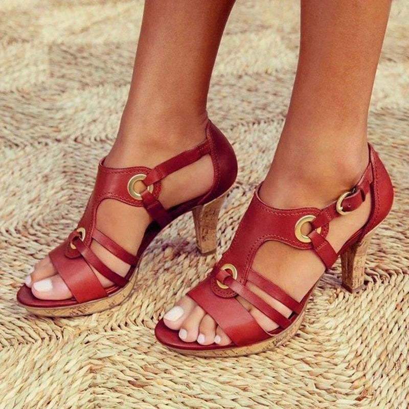 Candela | Stylish and Comfortable Heeled Sandals with Open Straps