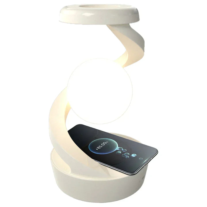 OrbitGlow™ – Drahtloses Handy-Ladegerät & schwebende LED-Lampe