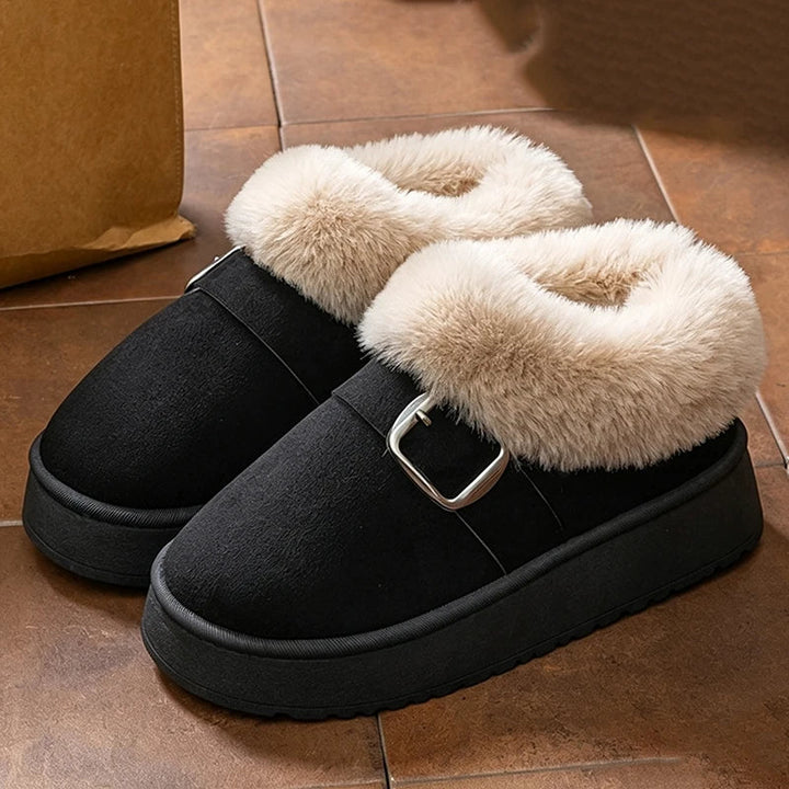 Women's Faux Fur Buckle Ankle Boots Suvrelle, view 8 - Elena Harper