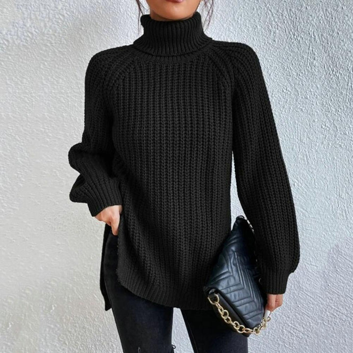 Trendy Knitted Turtleneck Sweater for Women