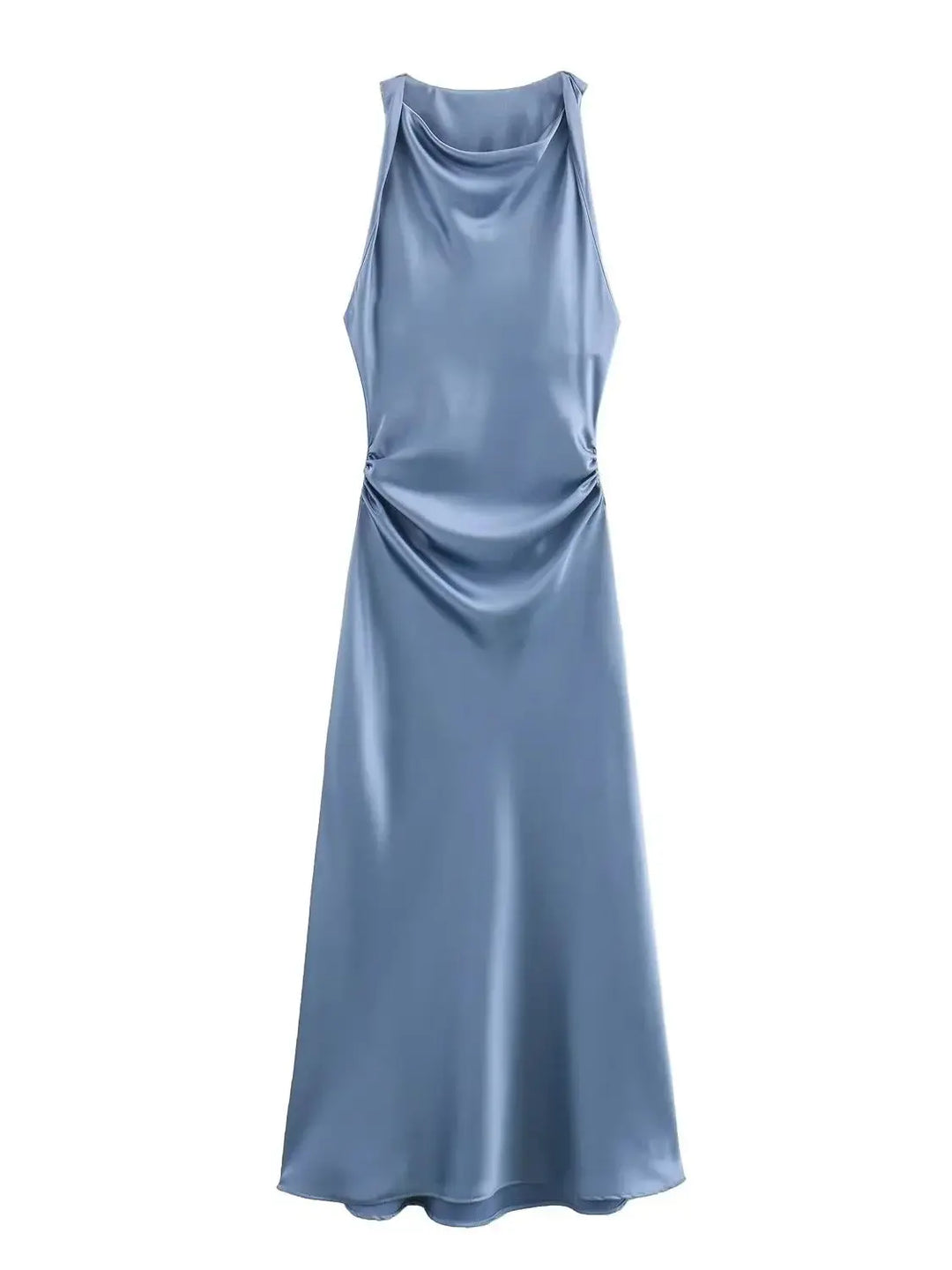 Giada Silk Satin Dress, view 7 - Elena Harper