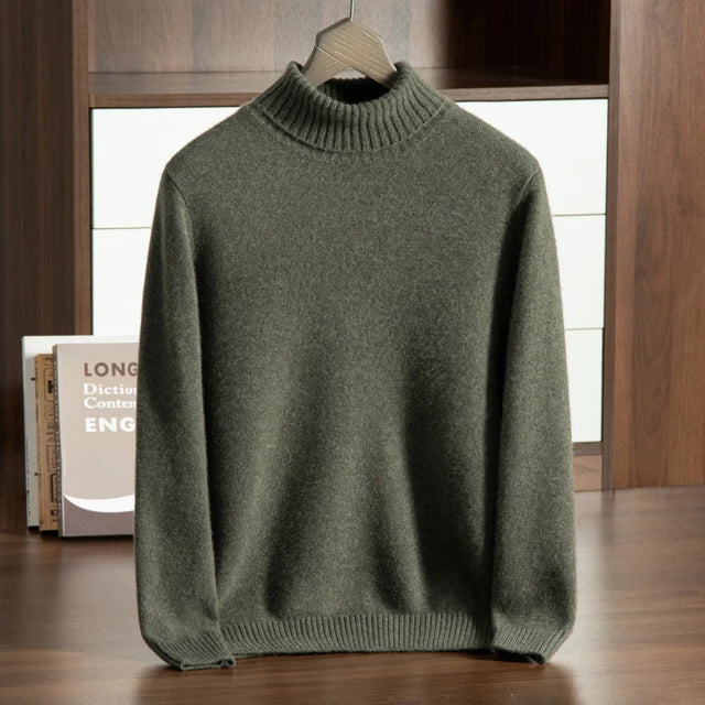 Emma & Rose soft ribbed cashmere turtleneck jumper — premium winter knitwear