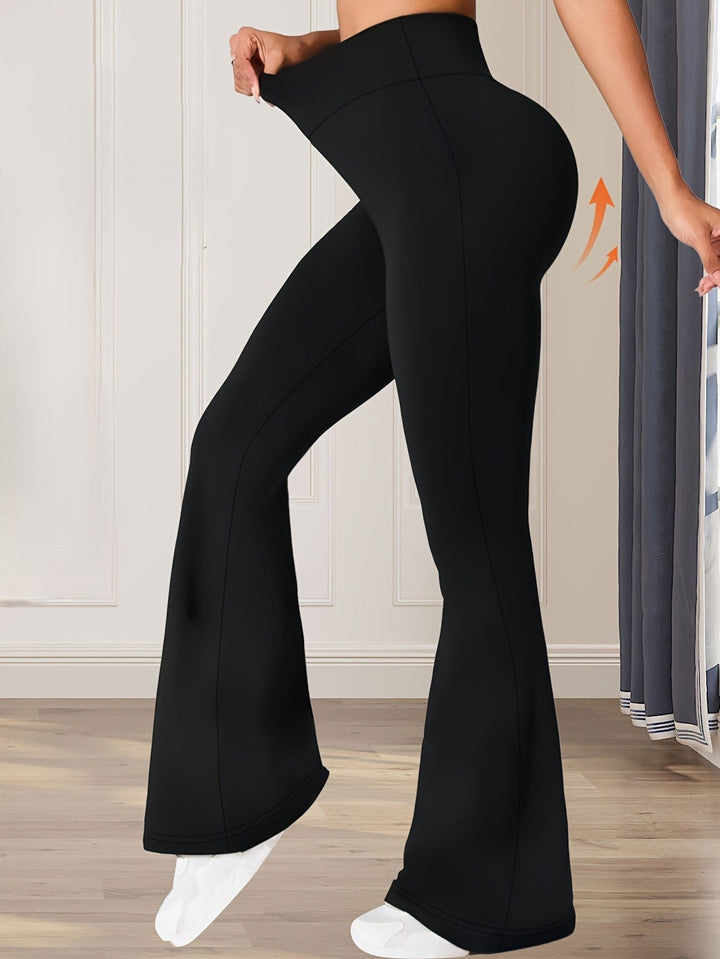 Women's Flared Comfort Pants – Elegant High-Waisted Flare Cut