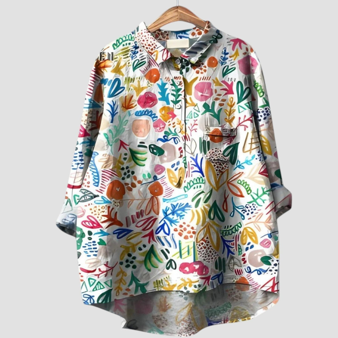Zanira™ | 2025 – Abstract Artist Blouse