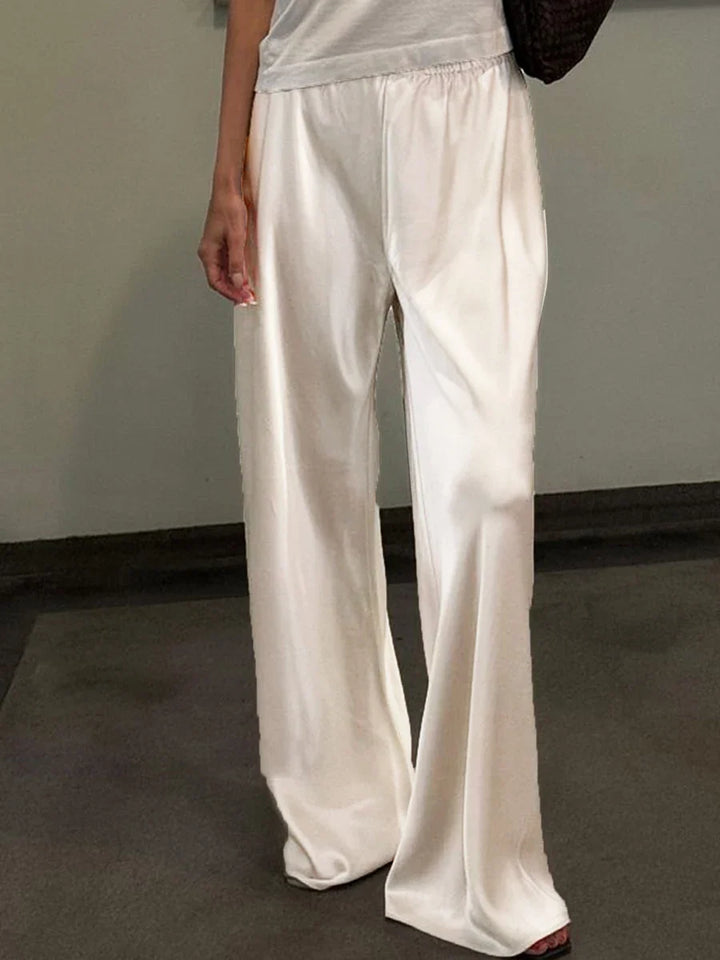 Gianna Luxury Satin Trousers - Elena Harper