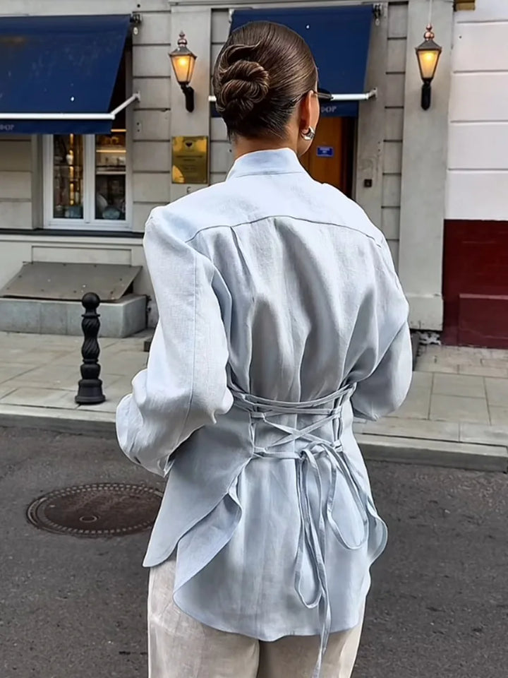 Leonora Ethereal Silk Blouse, view 5 - Elena Harper