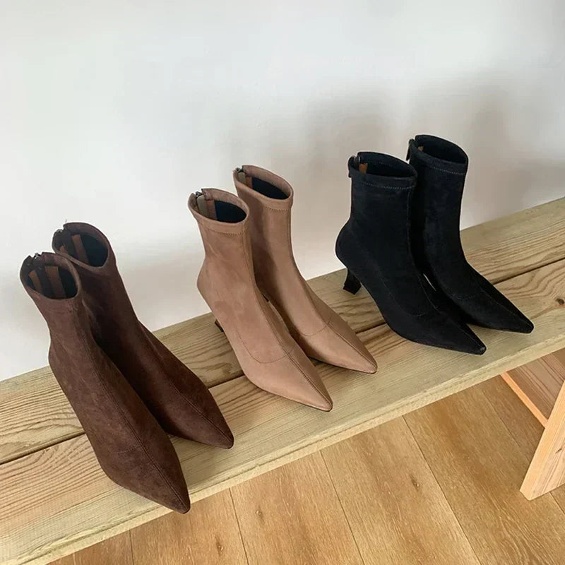 Doris Women's Pointed Heel Boots, view 9 - Elena Harper