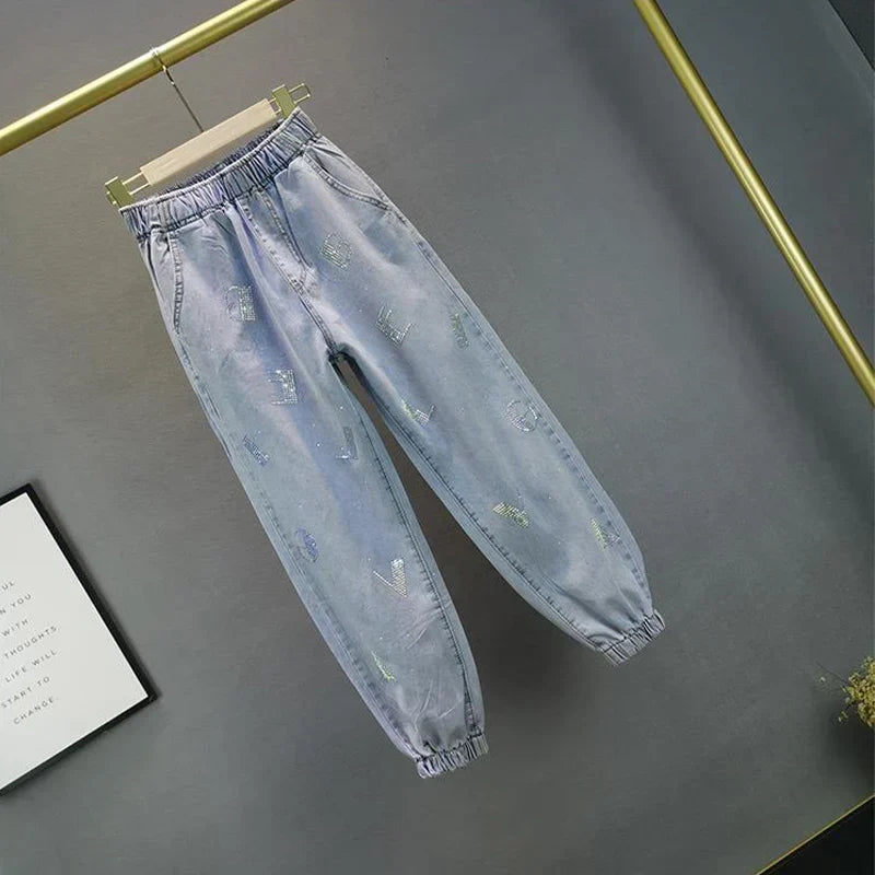 Terra Sparkling Stretch Jeans, view 5 - Elena Harper