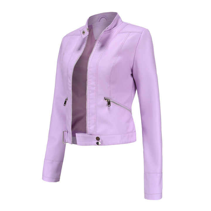 Classic Women's Vegan Leather Jacket with Timeless Style