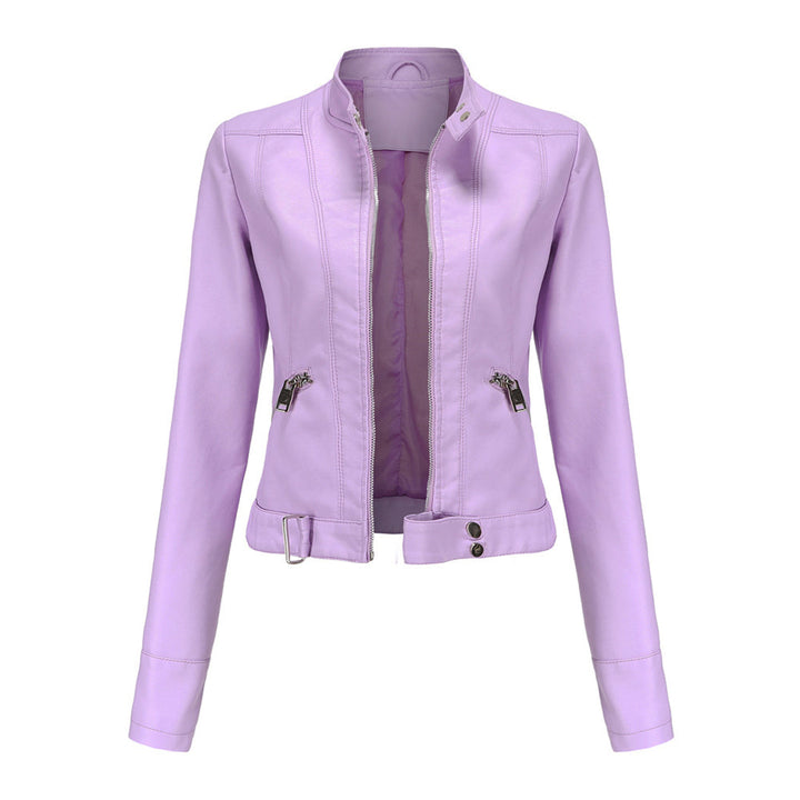 Classic Women's Leather Jacket with Timeless Style, view 6 - Elena Harper