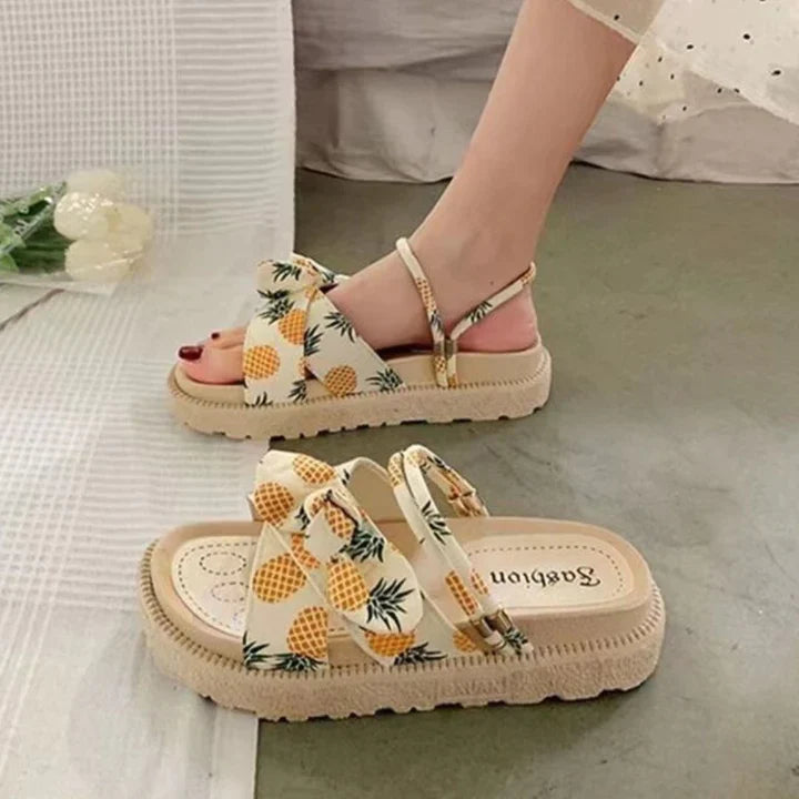 Women's Sandals | Bow Detail & Summery Platform Comfort