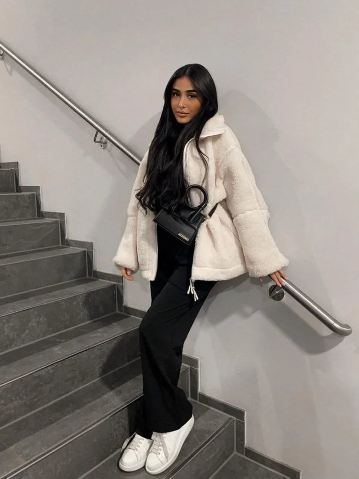 Cozy Teddy Coat Mila, view 4 - Elena Harper