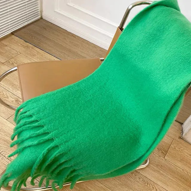 ChicWool Thick Warm Soft Knit Scarf, view 7 - Elena Harper