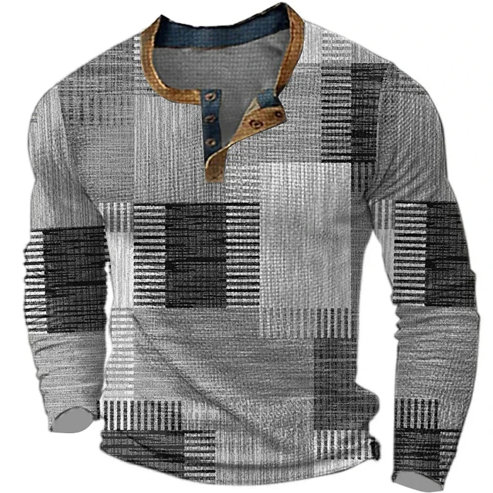 Men's Colorful Long Sleeve Shirt for Effortless Style
