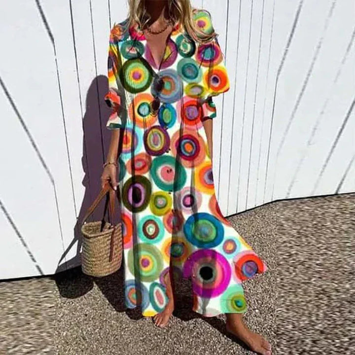 Bethany | Women’s Boho Floral Long Sleeve Maxi Dress