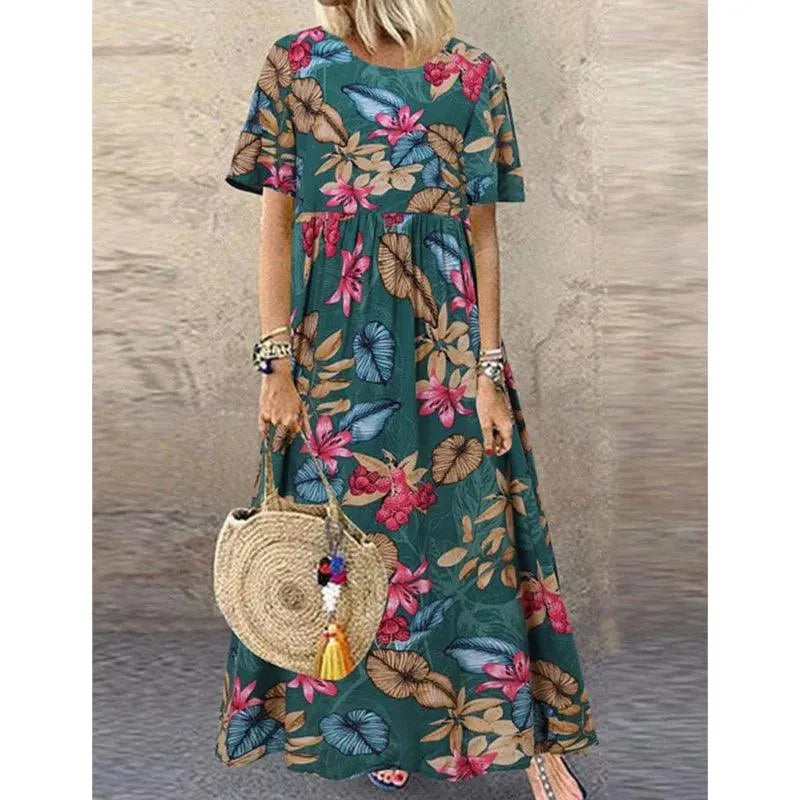 Catherine Vintage Boho Long Summer Dress - Elena Harper