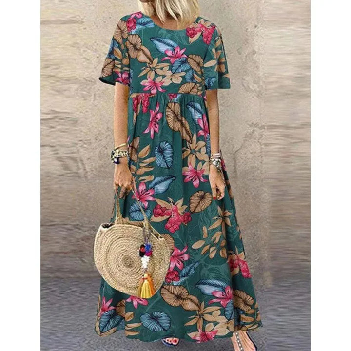 Catherine Vintage Boho Long Summer Dress - Elena Harper